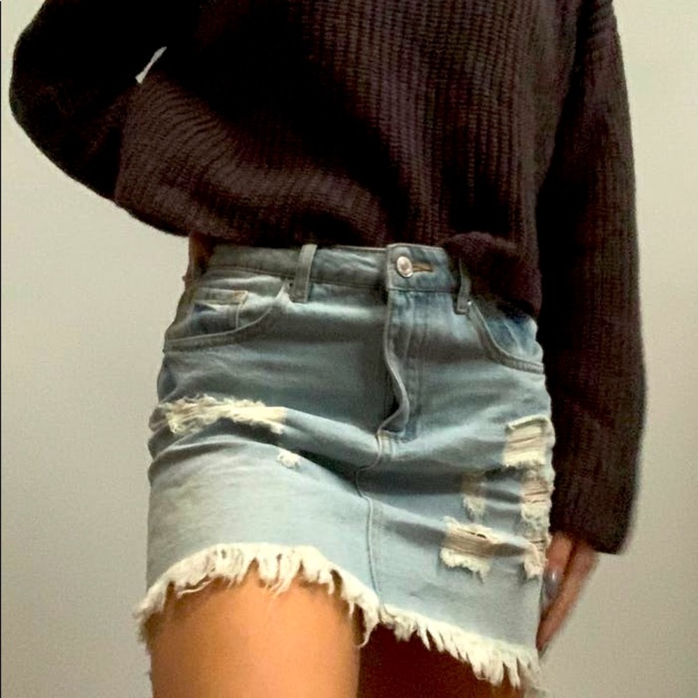 forever 21 jean skirt